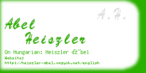 abel heiszler business card